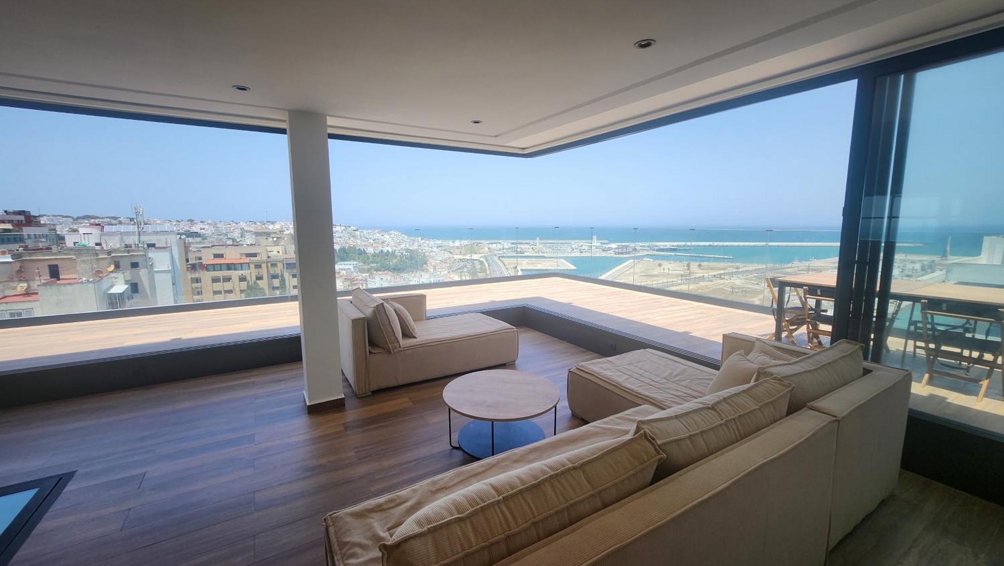 Magnifique Penthouse 160M2 Terrasse 90M2 Vue Mer Tanger Kültér fotó