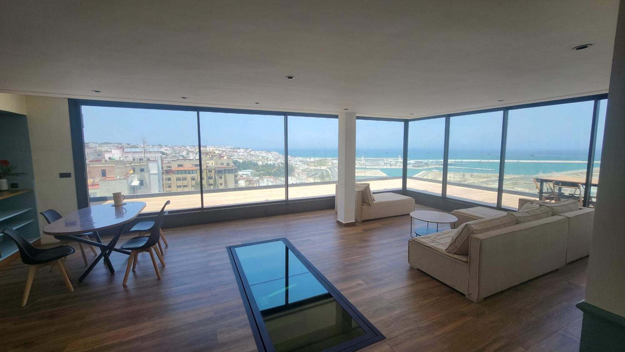 Magnifique Penthouse 160M2 Terrasse 90M2 Vue Mer Tanger Kültér fotó