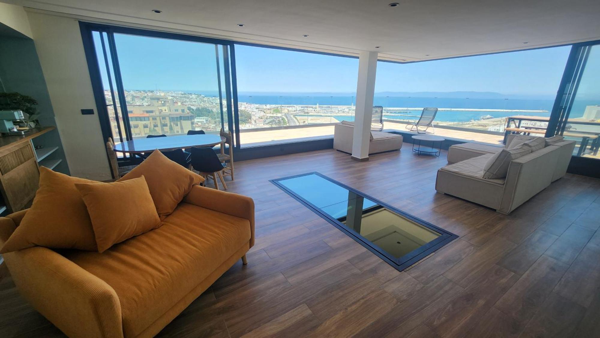 Magnifique Penthouse 160M2 Terrasse 90M2 Vue Mer Tanger Kültér fotó