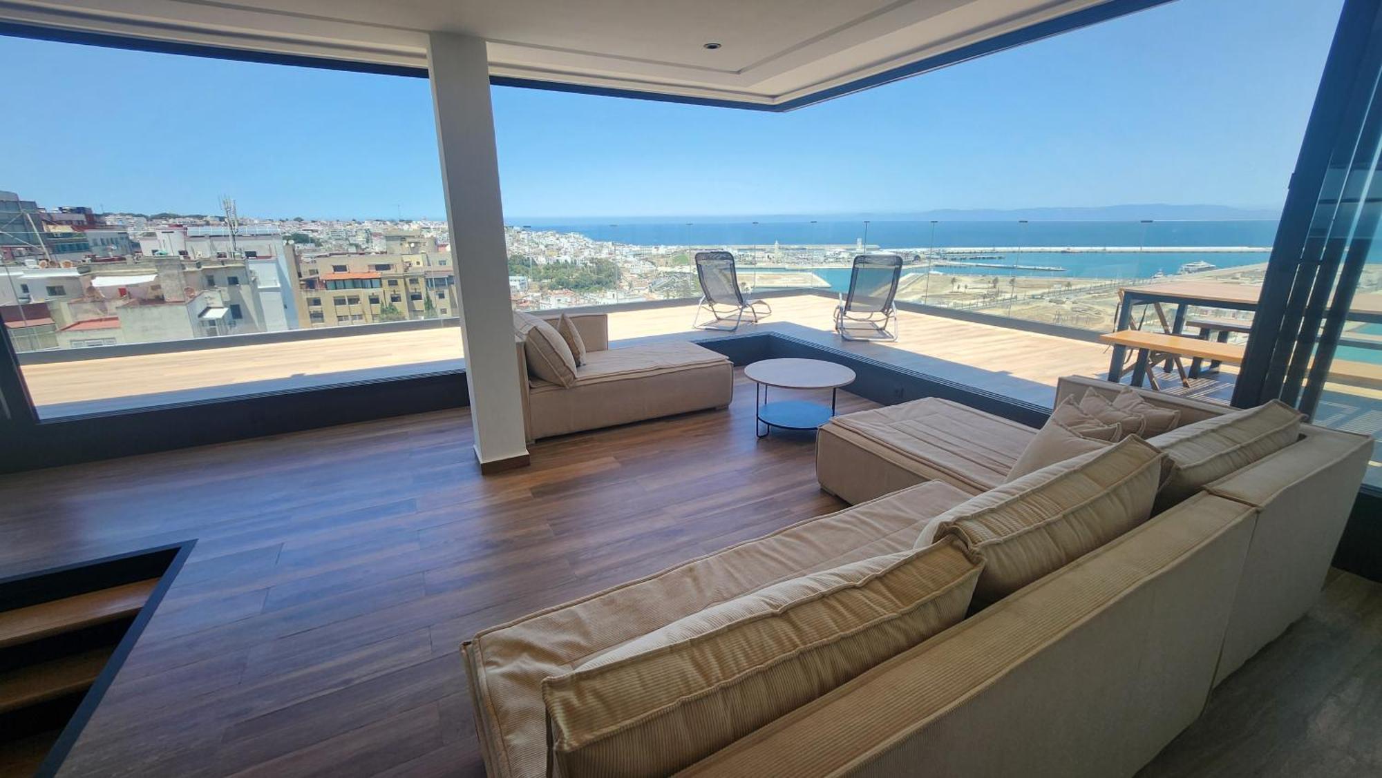 Magnifique Penthouse 160M2 Terrasse 90M2 Vue Mer Tanger Kültér fotó